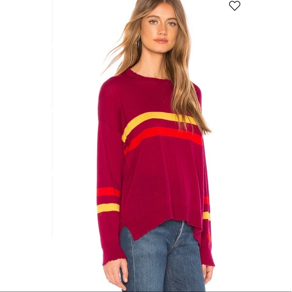 🆕{SUNDRY} Berry Cashmere Blend Crew Neck Sweater - Picture 15 of 16